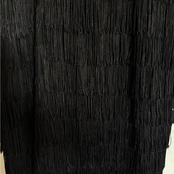 Robert Tate Black Fringe Flapper Dress Size 7/8 Gatsby 1920s Party Costume - Picture 8 of 8